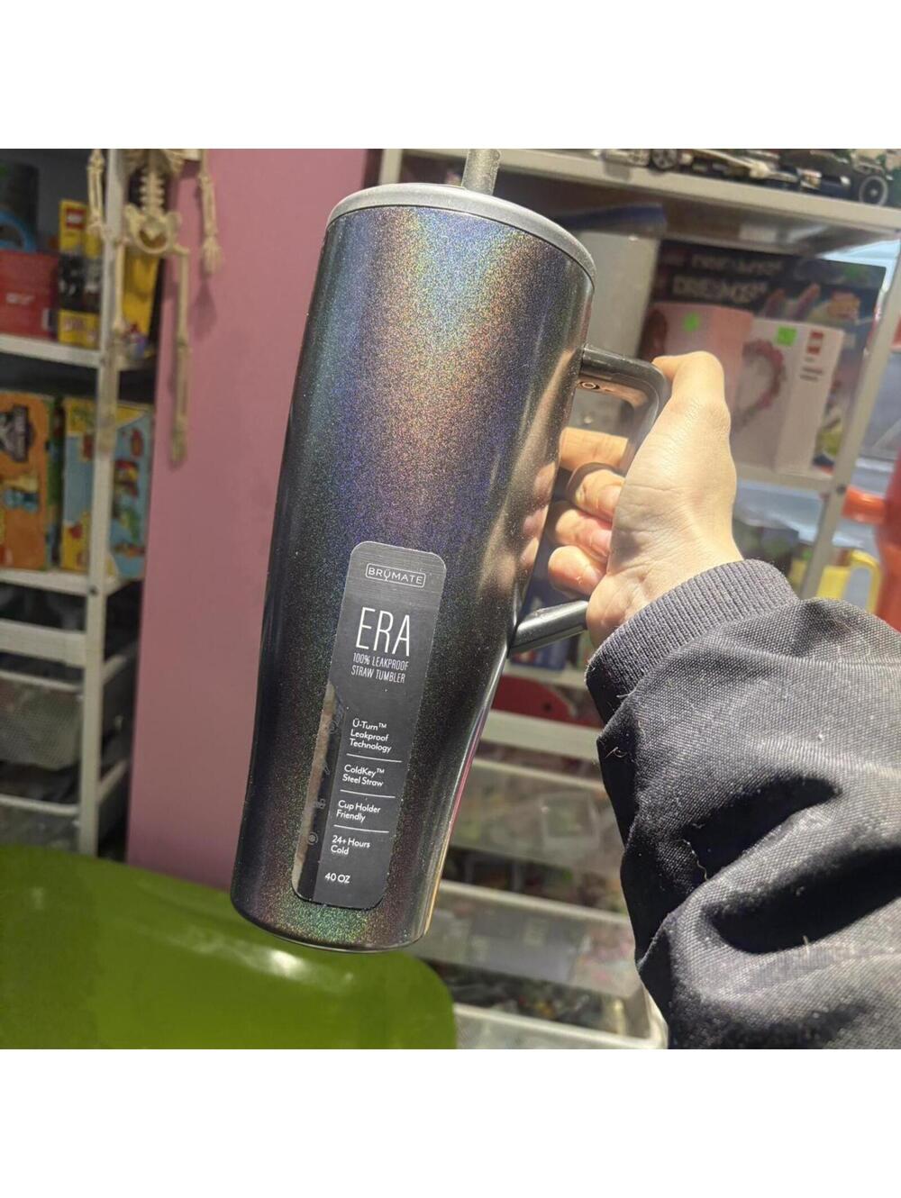 Brumate era 40oz charcoal glitter Tumbler